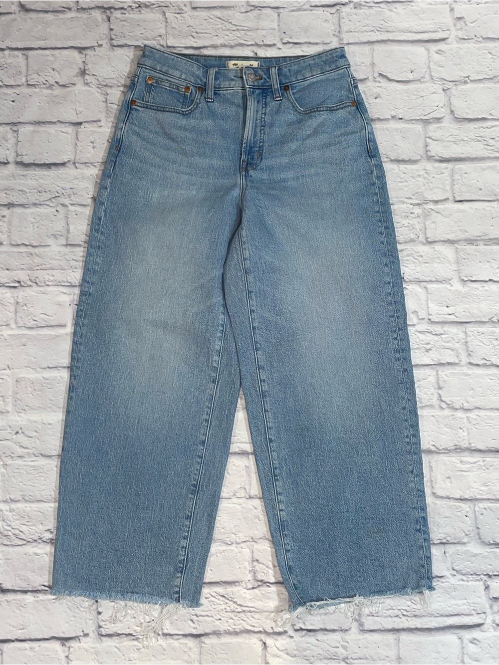 Madewell The Perfect Vintage Wide Leg Crop Jean. Size 28